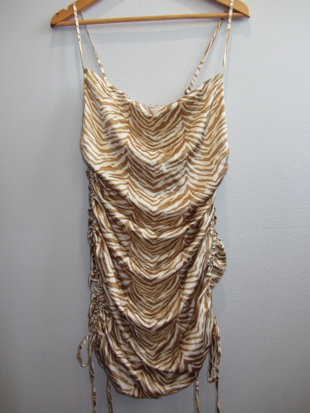 Forever 21 Beige and White Zebra Print Mini Dress